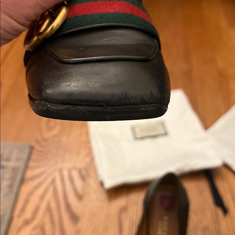 Gucci Black Leather Peyton Loafer Pumps - Picture 4 of 16